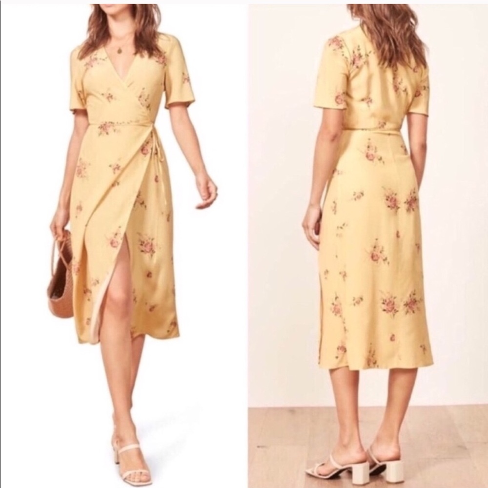 NWT Reformation Jensen Floral Wrap Dress